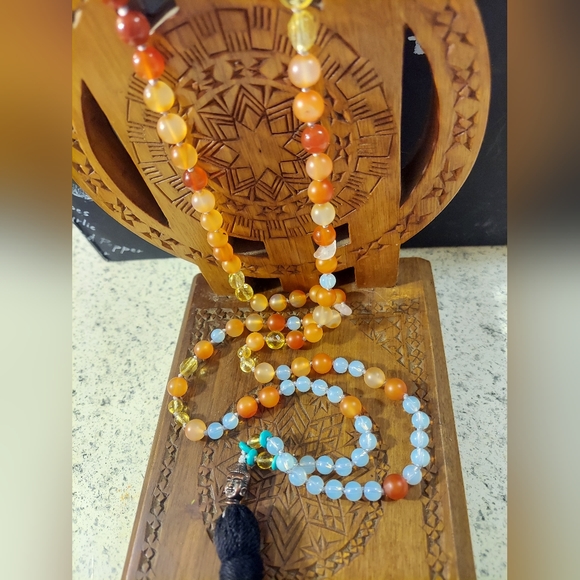 Authentic Handmade Carnelian Mala - Picture 3 of 3